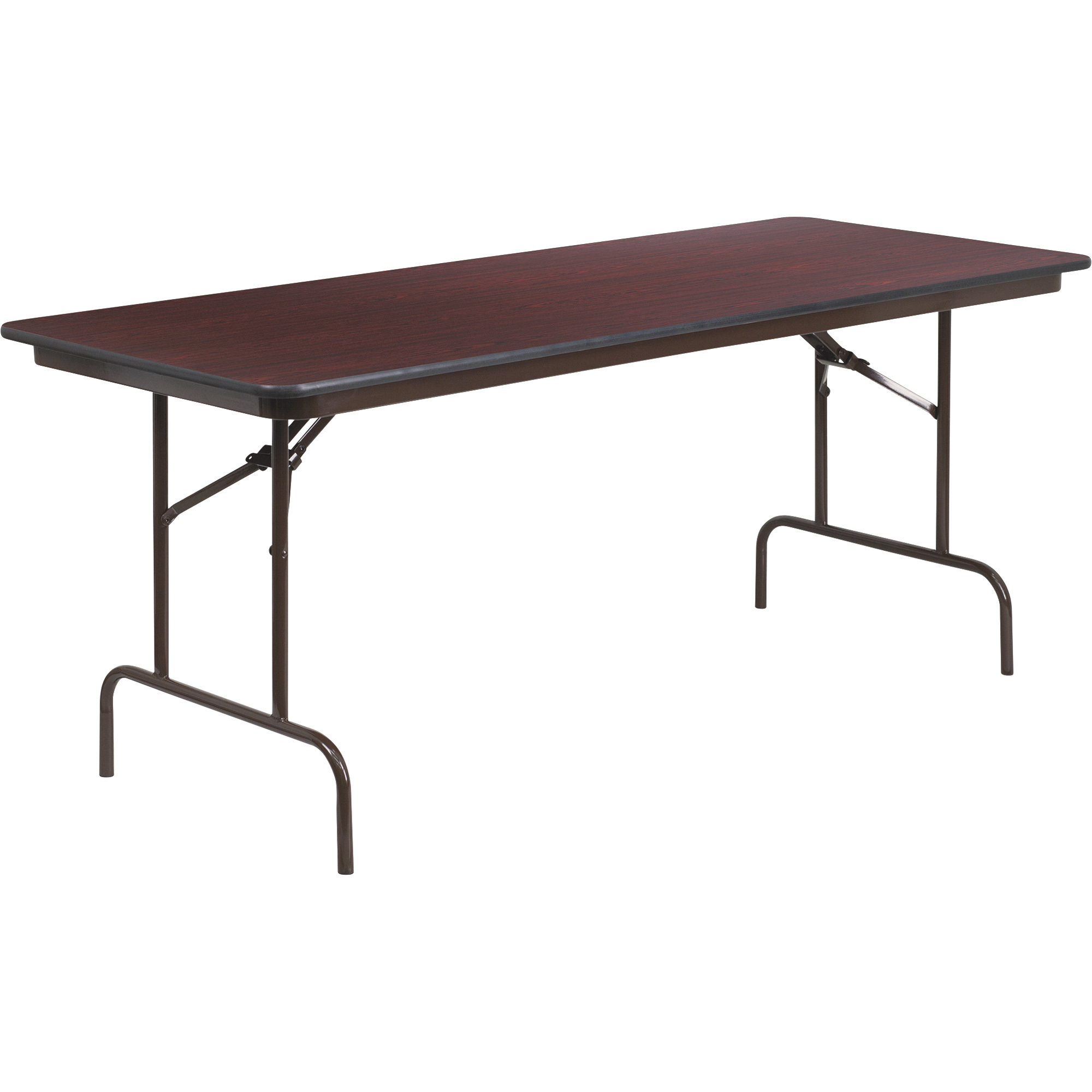 Flash Furniture 72in.L x 30in.W Folding Table, Mahogany, Model# YT3072MELWAL